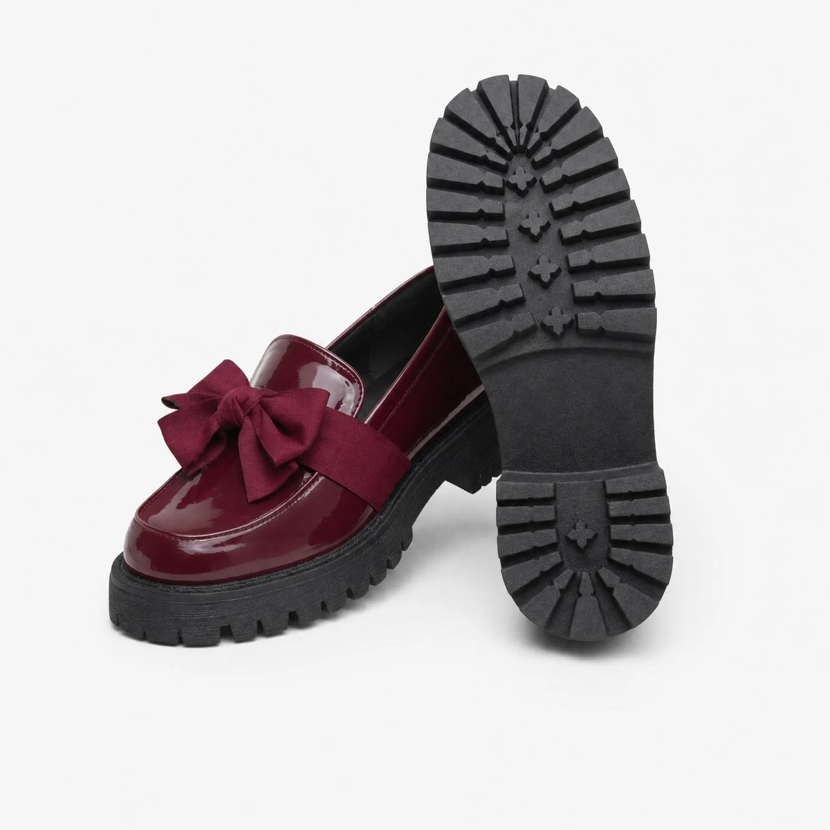 Gentry Morris Patent Bow Platform Loafers
