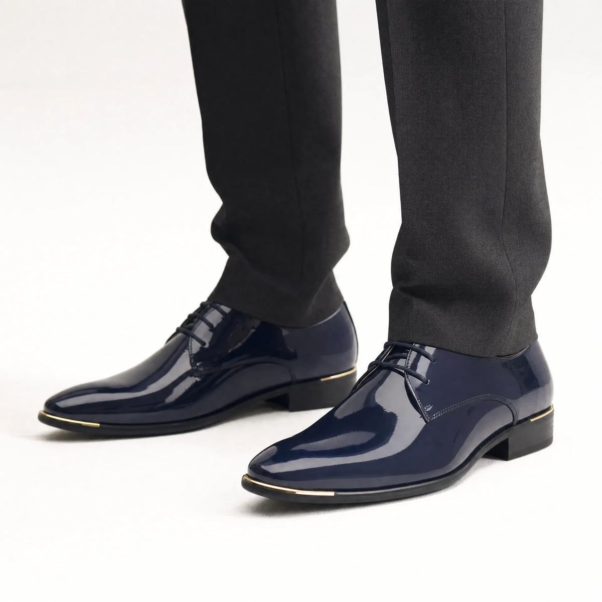 Gentry Morris Patent Mens Loafers Square Toe