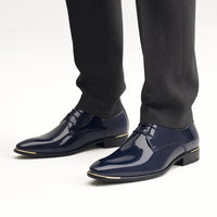 Gentry Morris Patent Mens Loafers Square Toe
