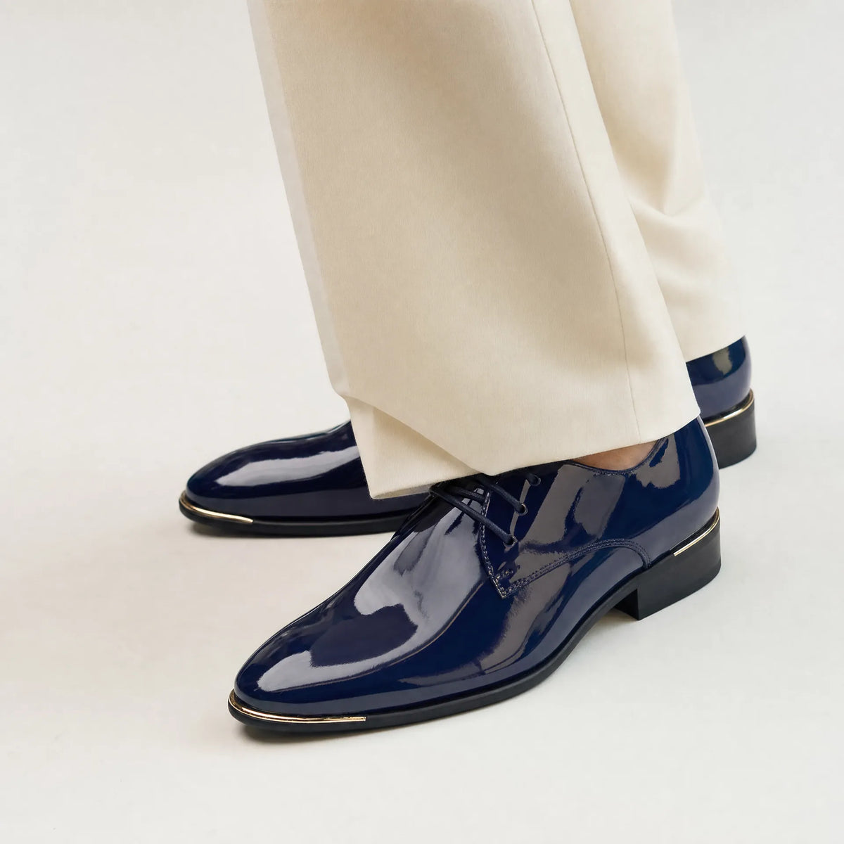 Gentry Morris Patent Mens Loafers Square Toe