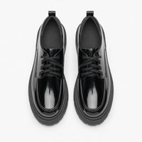 Gentry Morris Patent Platform Loafers Block Heel