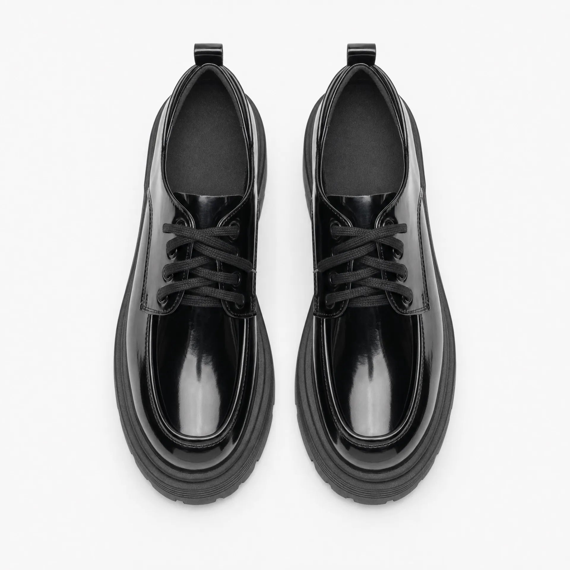 Gentry Morris Patent Platform Loafers Block Heel