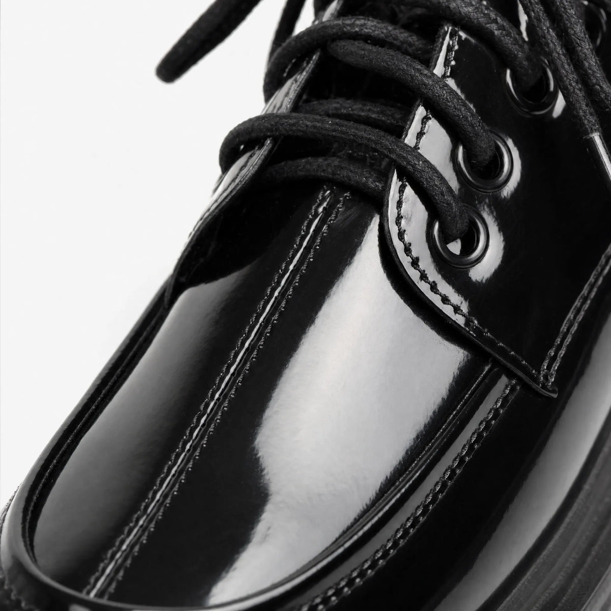 Gentry Morris Patent Platform Loafers Block Heel
