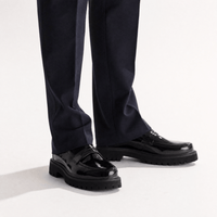 Gentry Morris Patent Platform Loafers Formal Style