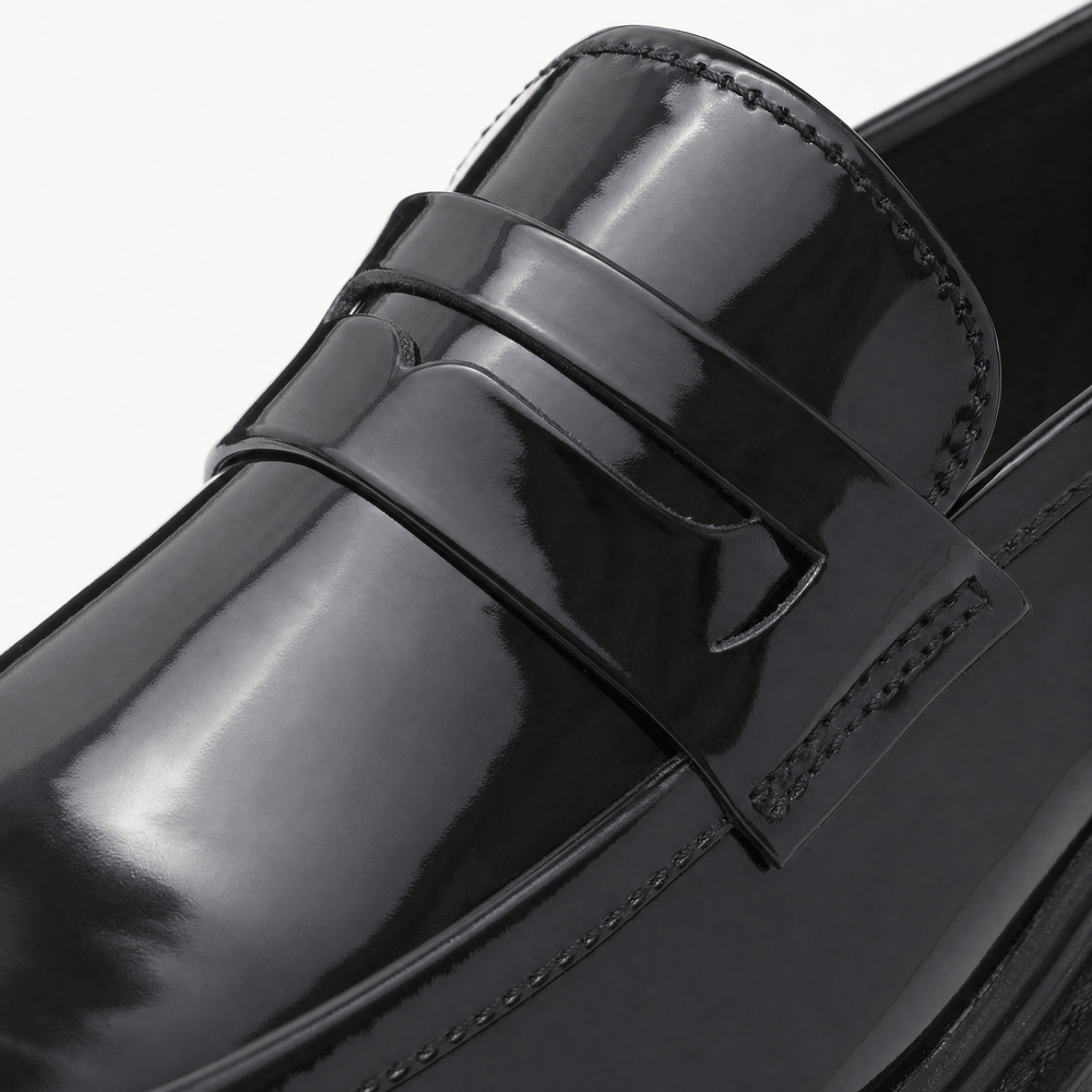 Gentry Morris Patent Platform Loafers Formal Style