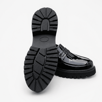 Gentry Morris Patent Platform Loafers Formal Style