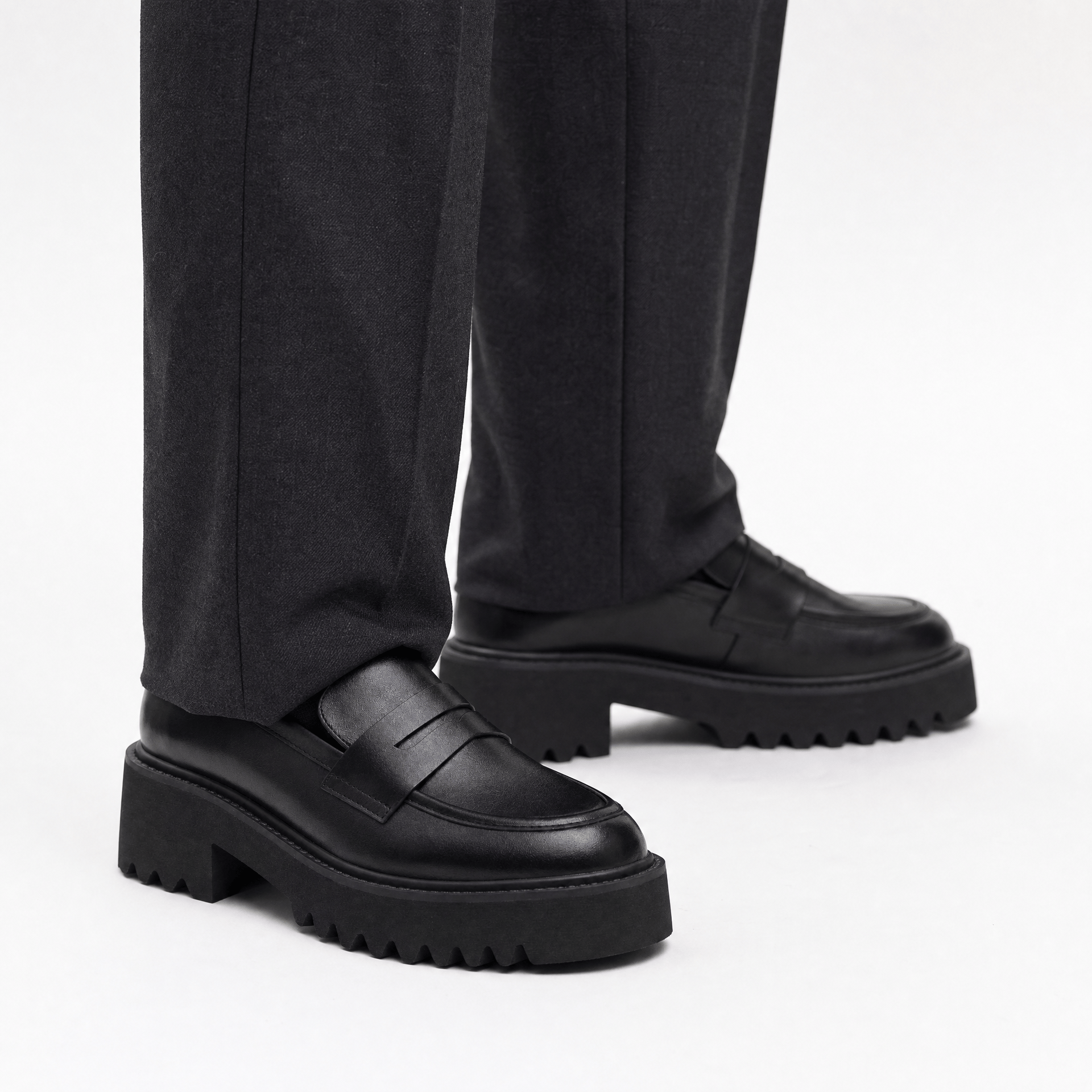 Gentry Morris Penny Chunky Loafers Block Heel