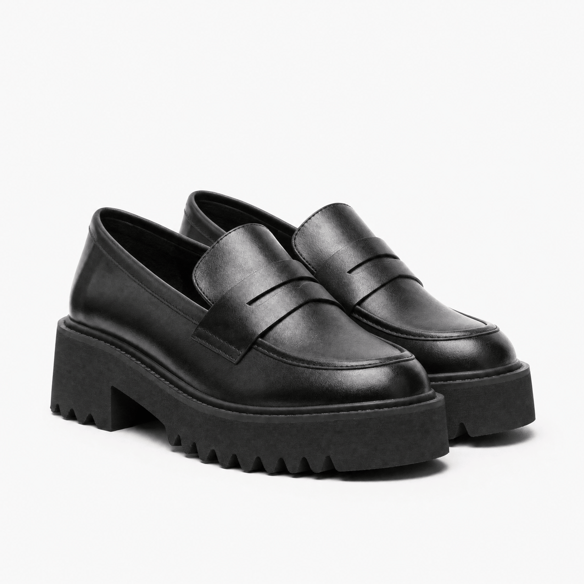 Gentry Morris Penny Chunky Loafers Block Heel
