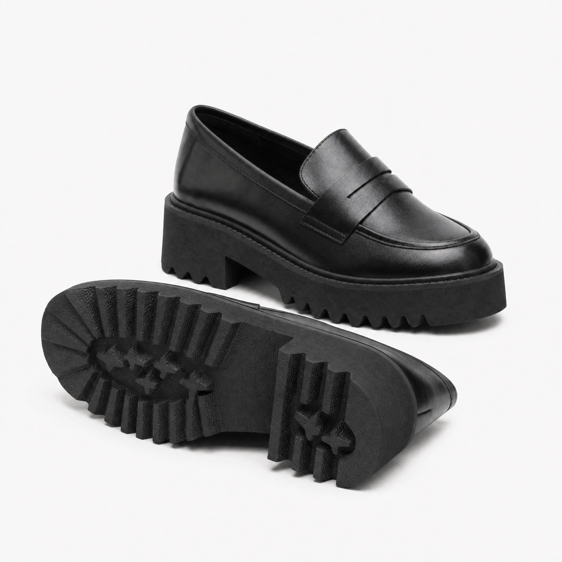 Gentry Morris Penny Chunky Loafers Block Heel