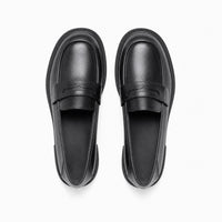 Gentry Morris Penny Loafers Black Block Heel