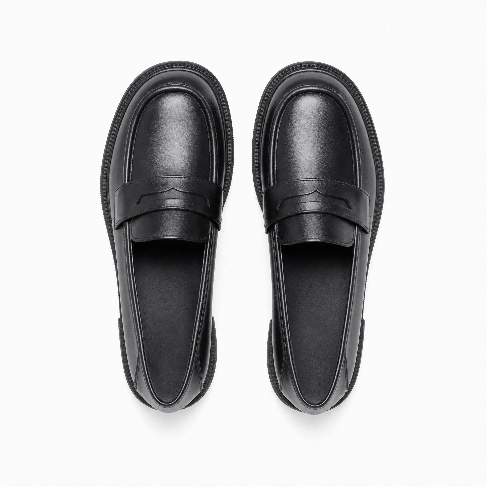 Gentry Morris Penny Loafers Black Block Heel