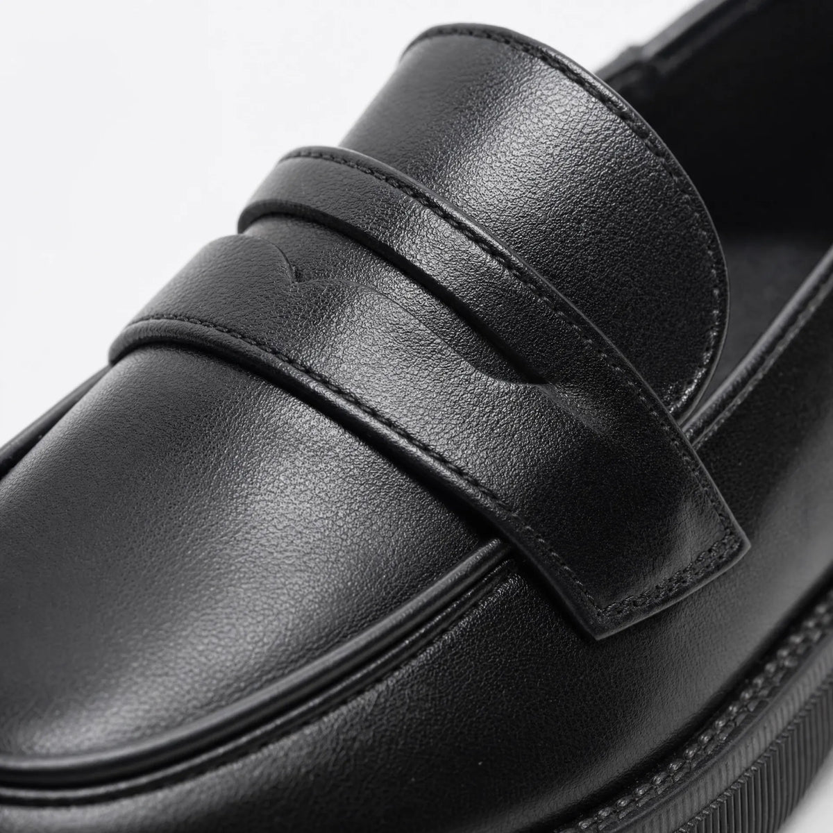 Gentry Morris Penny Loafers Black Block Heel