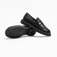 Gentry Morris Penny Loafers Black Block Heel
