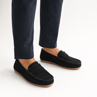Gentry Morris Penny Stitch Suede Loafers Kids