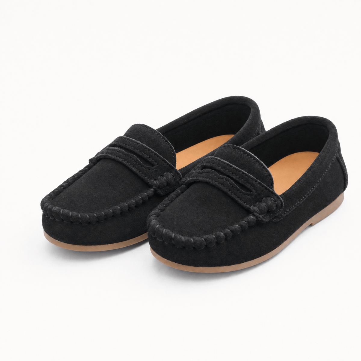 Gentry Morris Penny Stitch Suede Loafers Kids
