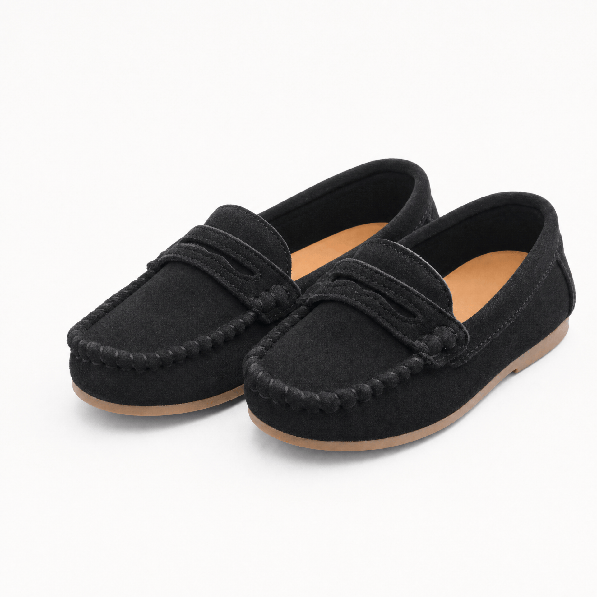 Gentry Morris Penny Stitch Suede Loafers Kids
