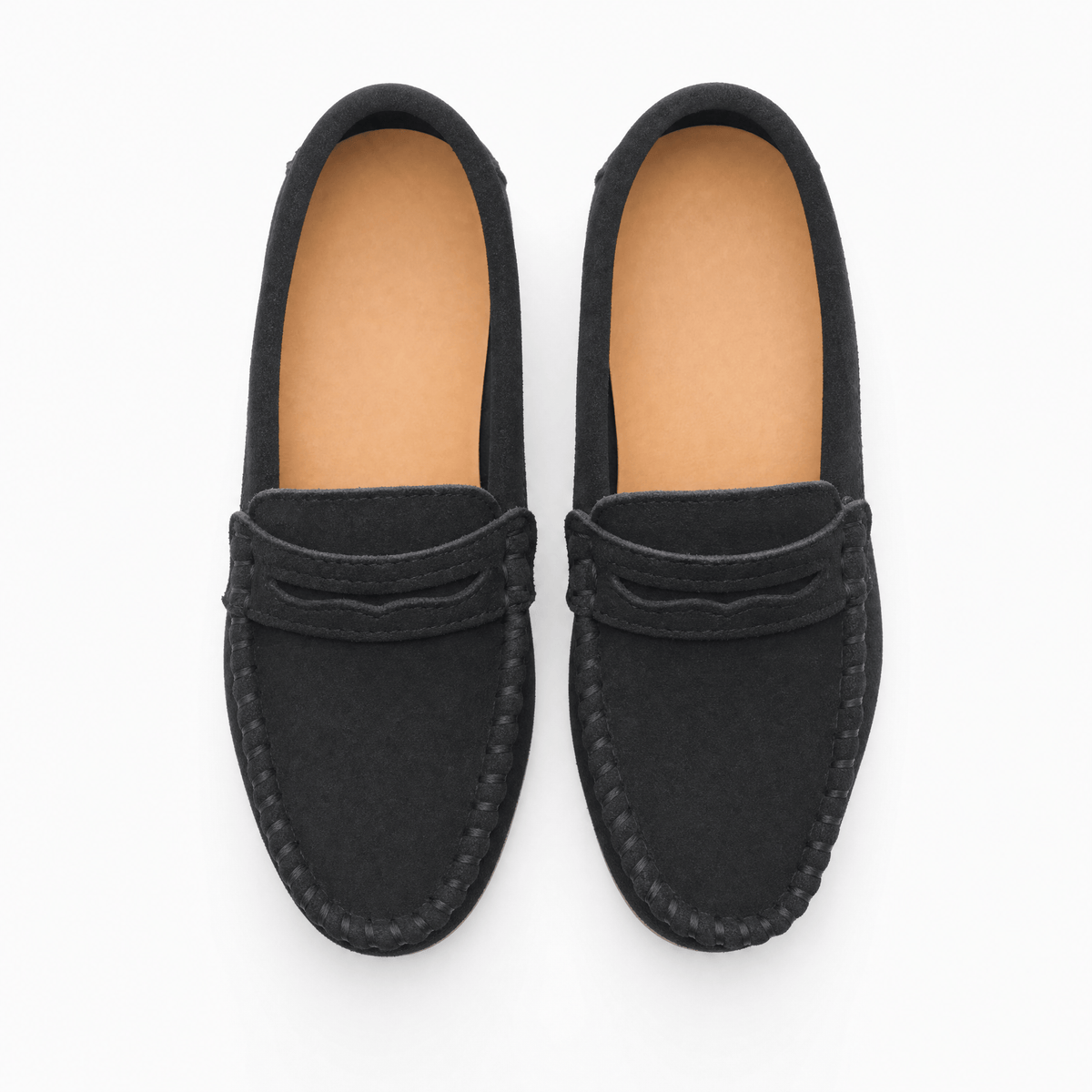Gentry Morris Penny Stitch Suede Loafers Kids