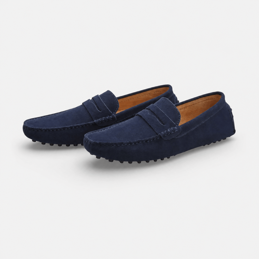 Gentry Morris Penny Suede Loafers Driving Style
