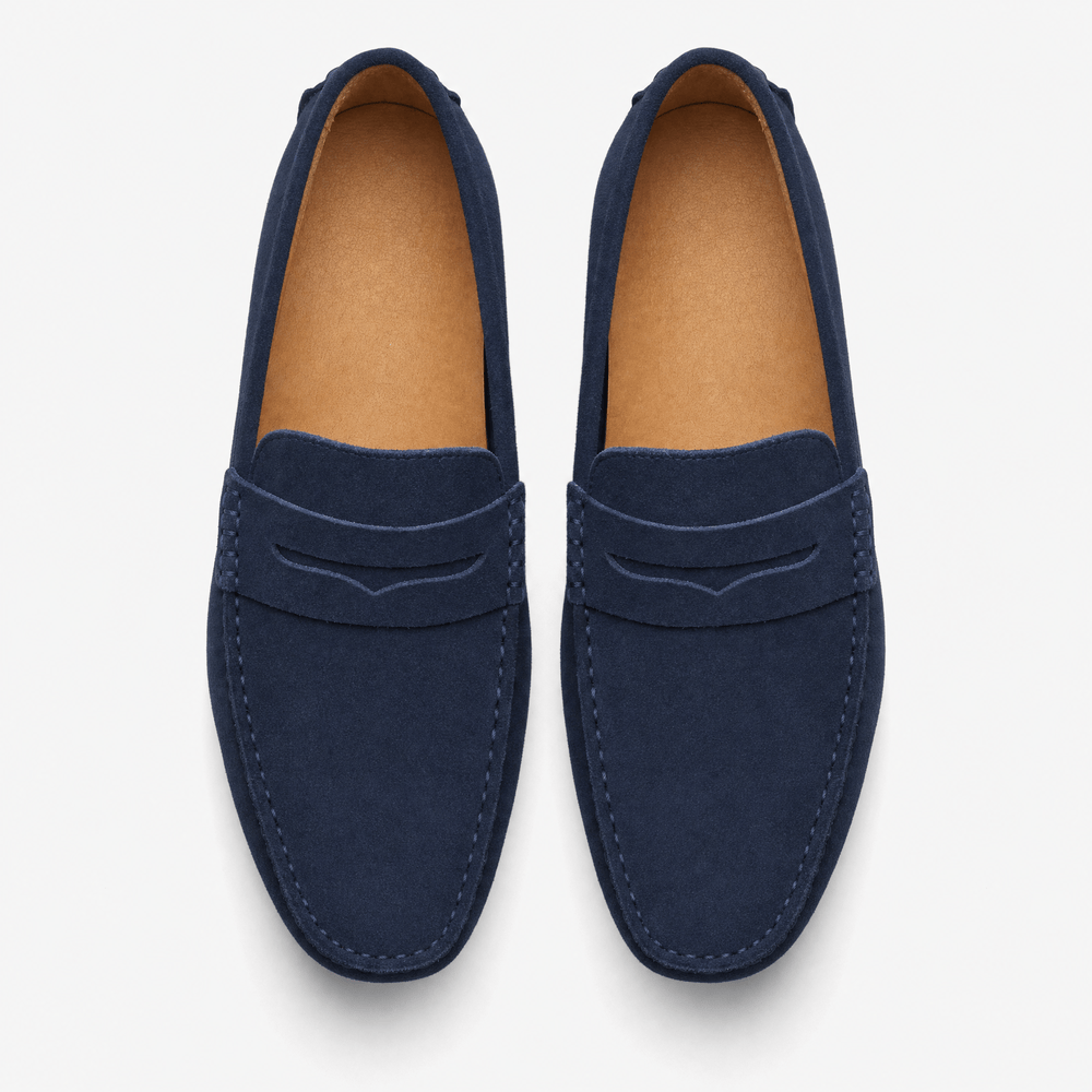 Gentry Morris Penny Suede Loafers Driving Style