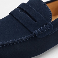 Gentry Morris Penny Suede Loafers Driving Style