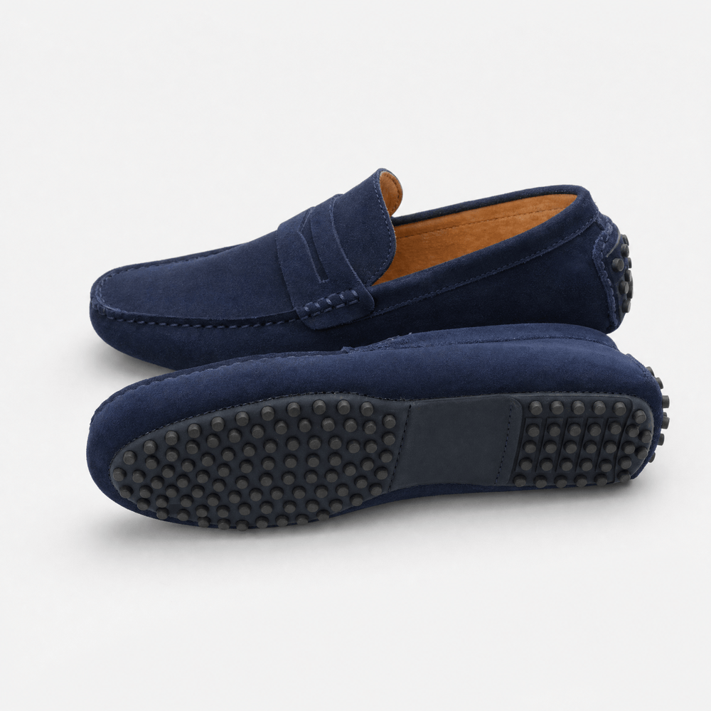 Gentry Morris Penny Suede Loafers Driving Style