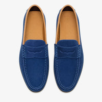 Gentry Morris Penny Suede Loafers Strap Detail