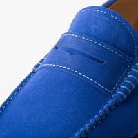 Gentry Morris Penny Suede Loafers Strap Detail
