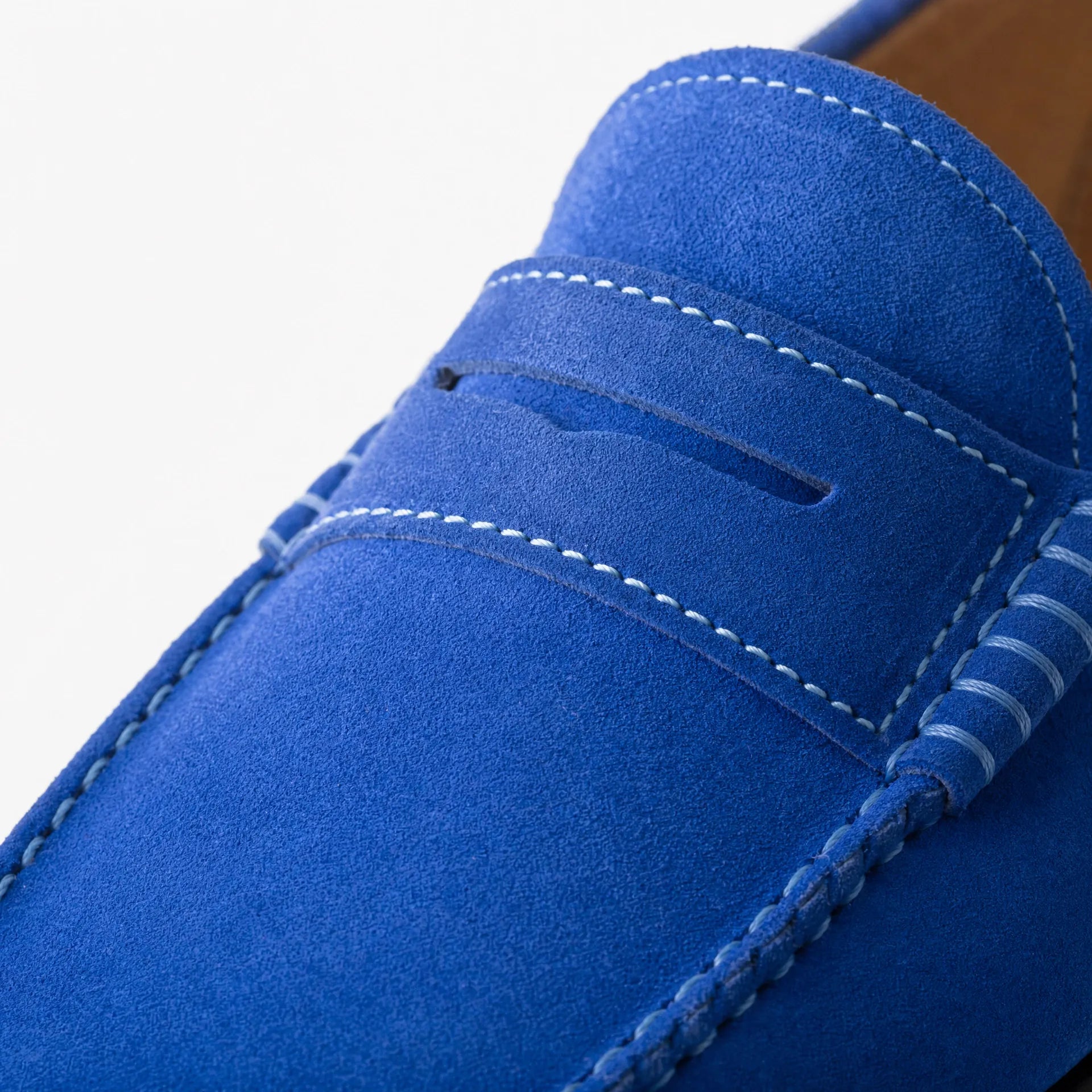 Gentry Morris Penny Suede Loafers Strap Detail