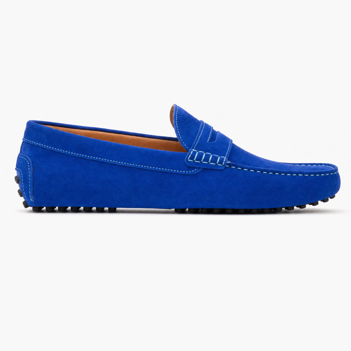 Gentry Morris Penny Suede Loafers Strap Detail