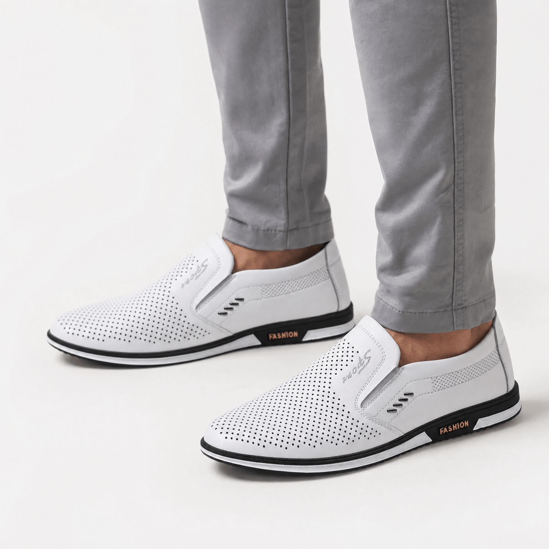 Gentry Morris Perforated Mens Loafers Slip On