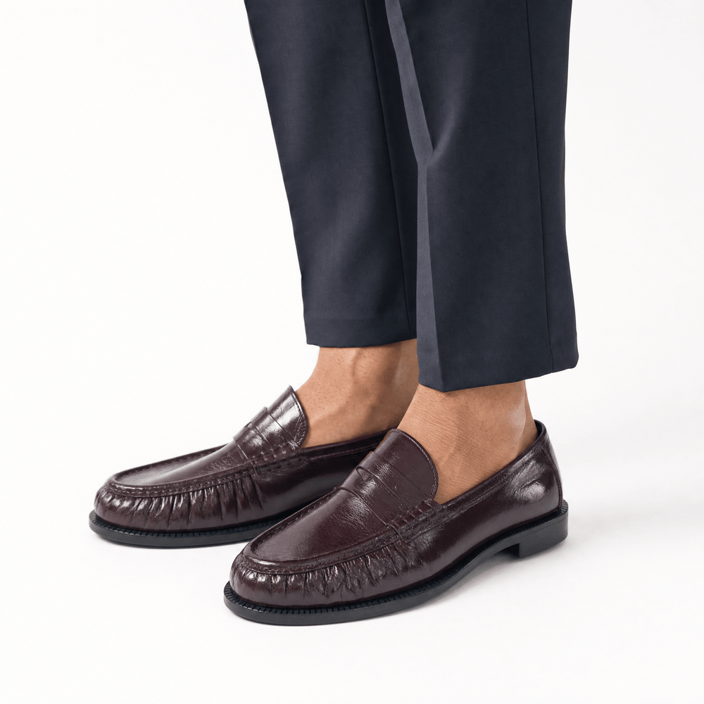 Gentry Morris Shiny Penny Loafers