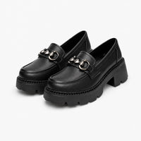Gentry Morris Square Toe Chain Platform Loafers
