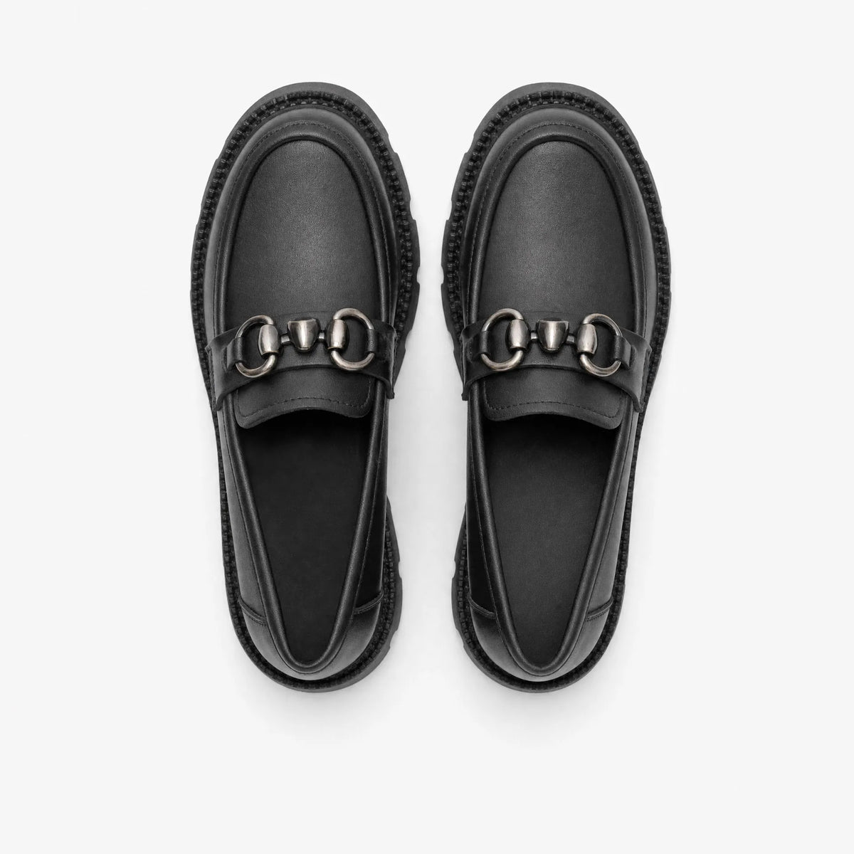 Gentry Morris Square Toe Chain Platform Loafers