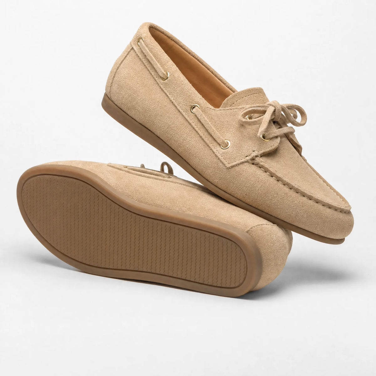Gentry Morris Suede Loafers Lace Detail