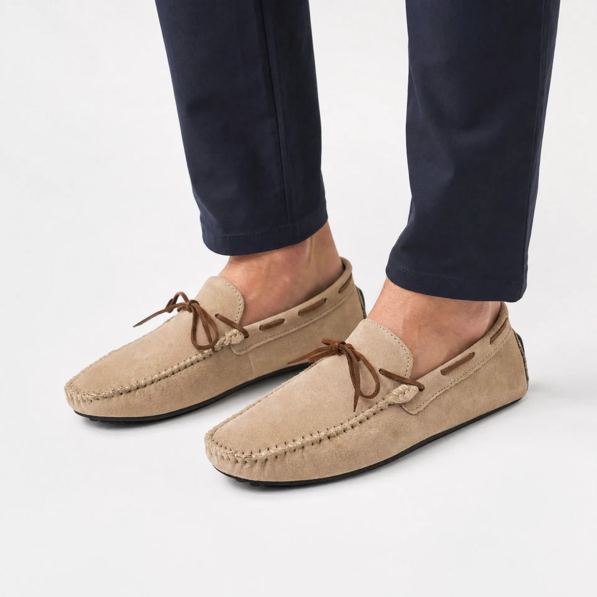 Gentry Morris Suede Loafers Mens Boat Laces