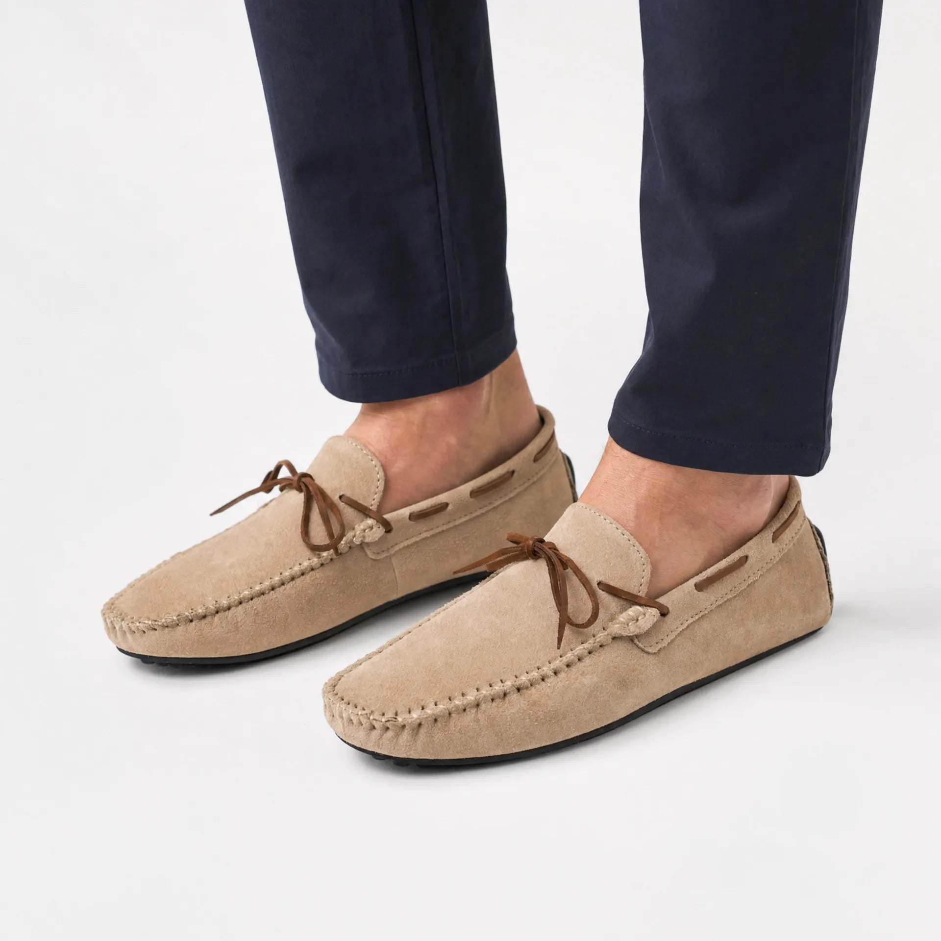 Gentry Morris Suede Loafers Mens Boat Laces