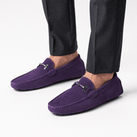 Gentry Morris Suede Mens Loafers Horsebit Detail