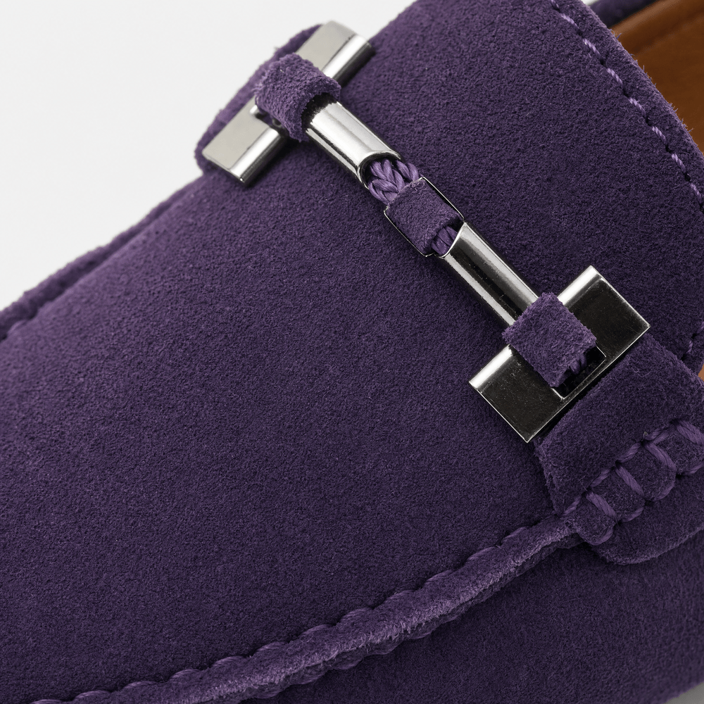 Gentry Morris Suede Mens Loafers Horsebit Detail