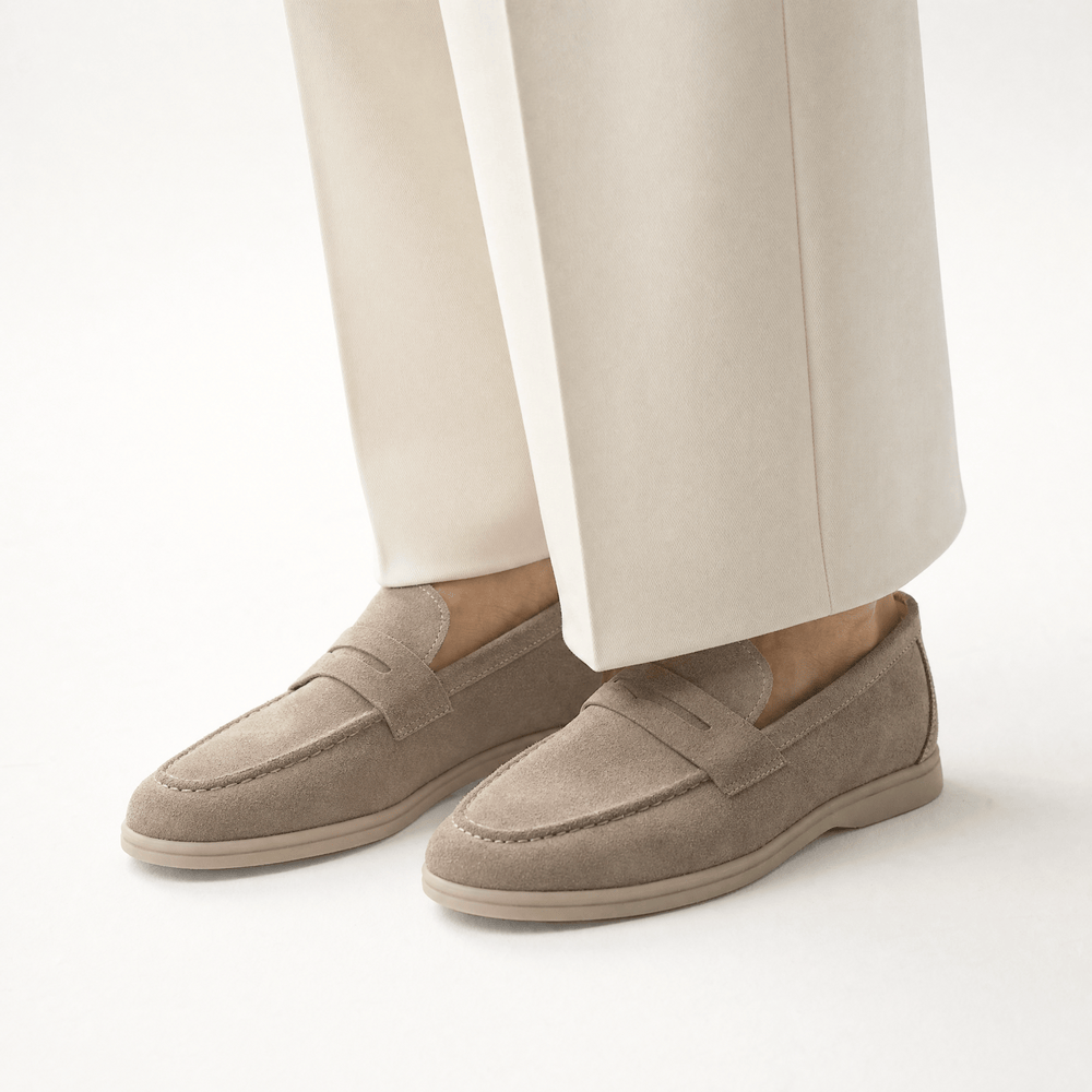 Gentry Morris Suede Penny Loafers Oxford Flat