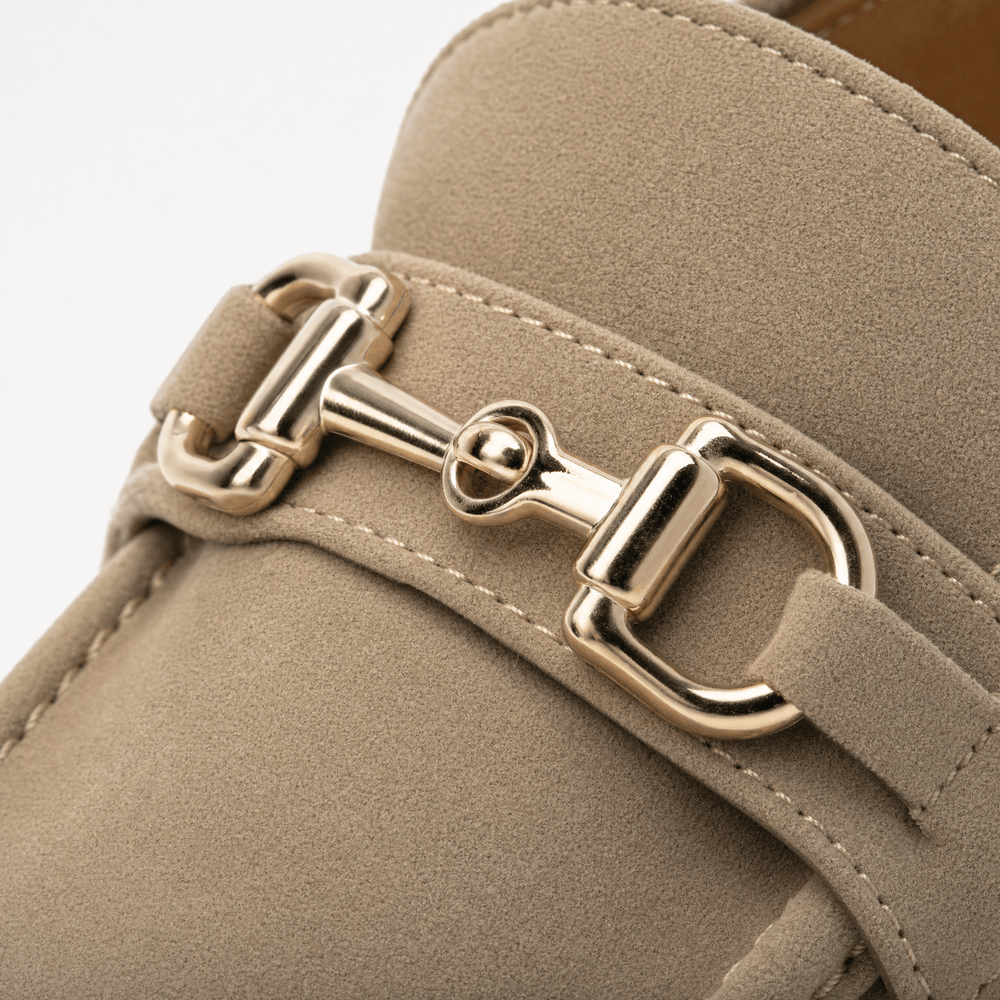 Gentry Morris Suede Platform Loafers Chain Strap
