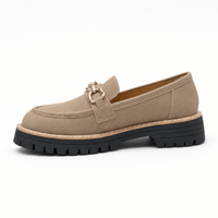 Gentry Morris Suede Platform Loafers Chain Strap