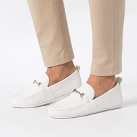 Gentry Morris White Chain Detail Baby Loafers