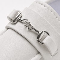 Gentry Morris White Chain Detail Baby Loafers