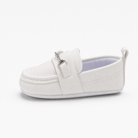 Gentry Morris White Chain Detail Baby Loafers
