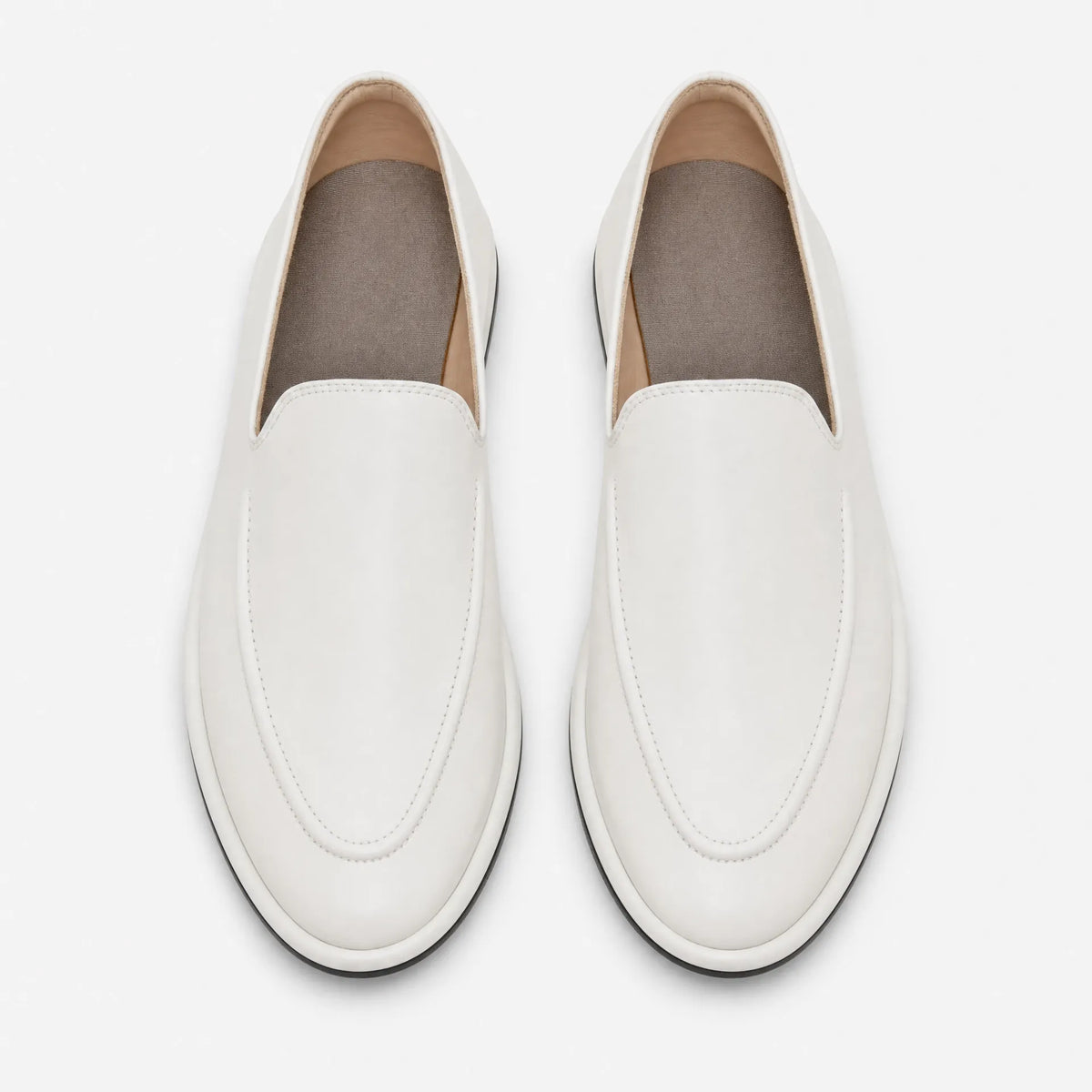 Gentry Morris White Leather Soft Loafers