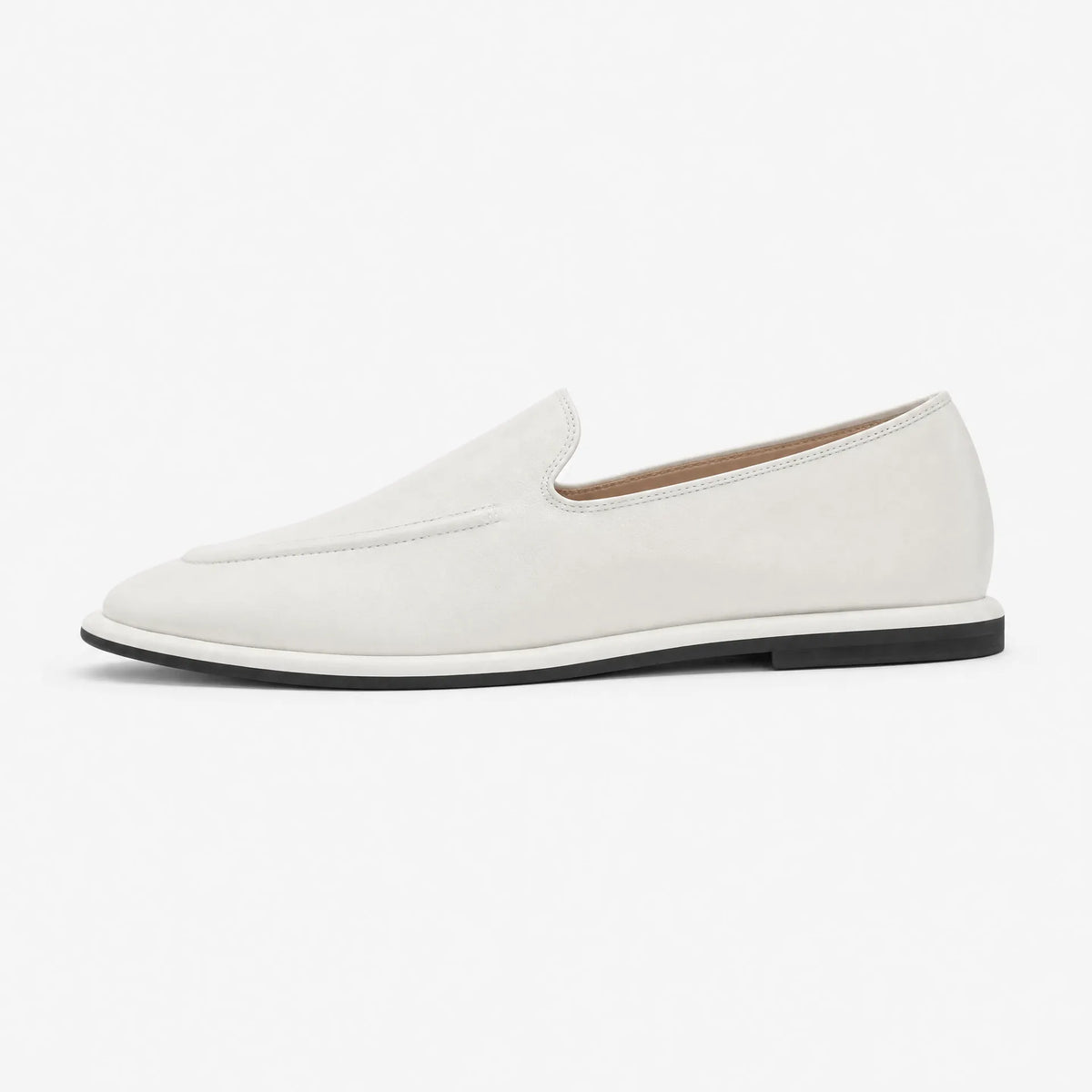 Gentry Morris White Leather Soft Loafers