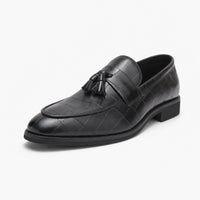 Croco Tassel Loafers Square Toe
