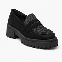 Gentry Morris 35 / Black Leopard Chunky Loafers Detail