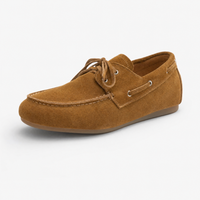 Camel Suede Sport Tag Loafers