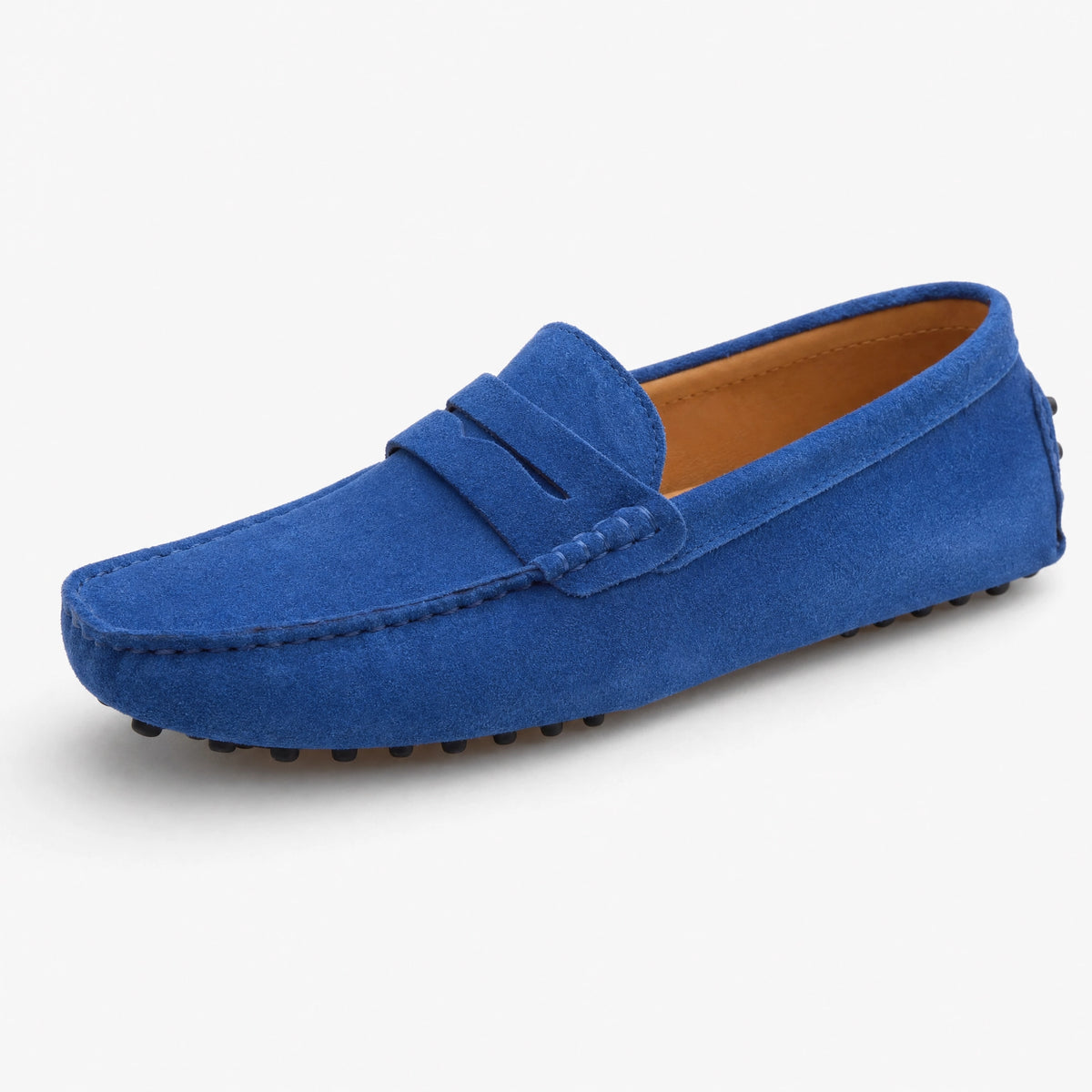Royal Blue Studded Penny Loafers